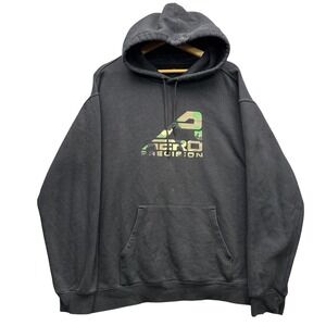 Aero Precision Hoodie Men's Large Black Camo Logo Pullover Hooded Sweatshirt